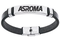 Bracelet Lowell Man A.S. Roma in Leather B-RB009ULN - B-RB009ULN